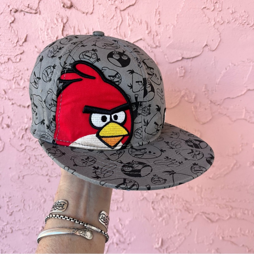 ANGRY BIRDS Snap Back Baseball Hat Adjustable Script